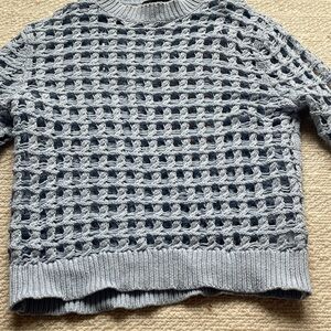 Sincerely Jules Light Blue Open-Knit Sweater